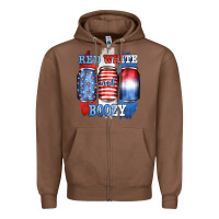 Chestnut red white and boozy Zipper Hoodie - JahusDesignShop
