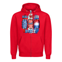 Red red white and boozy Zipper Hoodie - JahusDesignShop