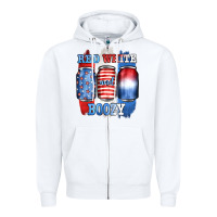 White red white and boozy Zipper Hoodie - JahusDesignShop