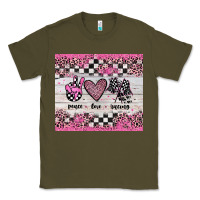Army Green peace love racing Classic Tee - JahusDesignShop
