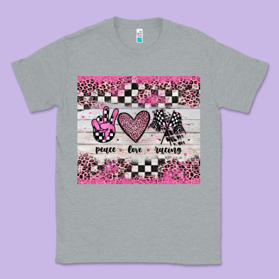 Peace Love Racing Classic Tee Designed By Jahusdesignshop