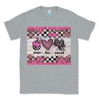 Heather Grey peace love racing Classic Tee - JahusDesignShop