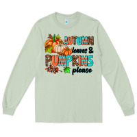 Matcha autumn leaves pumpkin please Long Sleeve Tee - AdoDesignShop