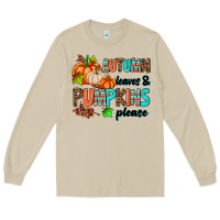 Mushroom autumn leaves pumpkin please Long Sleeve Tee - AdoDesignShop
