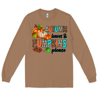 Toasted Coconut autumn leaves pumpkin please Long Sleeve Tee - AdoDesignShop
