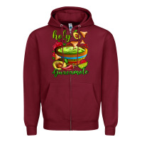 Burgundy holy guacamole Zipper Hoodie - AdoDesignShop