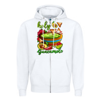 White holy guacamole Zipper Hoodie - AdoDesignShop