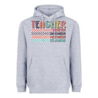 Heather Grey retro teacher Heavyweight Hoodie - MaliasSmallBusiness