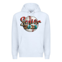 White baseball senior 2023 Premium Hoodie - BundleAndBundleShop