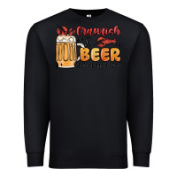 Black crawfish and beer that's why i'm here Premium Sweatshirt - MaliasSmallBusiness