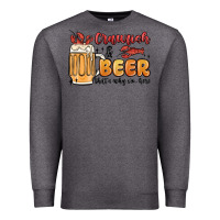 Charcoal Heather crawfish and beer that's why i'm here Premium Sweatshirt - MaliasSmallBusiness