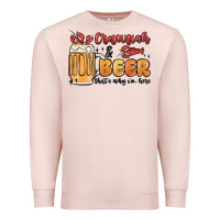 Pale Pink crawfish and beer that's why i'm here Premium Sweatshirt - MaliasSmallBusiness