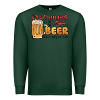 Sports Green crawfish and beer that's why i'm here Premium Sweatshirt - MaliasSmallBusiness