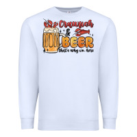 White crawfish and beer that's why i'm here Premium Sweatshirt - MaliasSmallBusiness