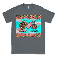 Charcoal Heather peace love pitbull Classic Tee - JahusDesignShop