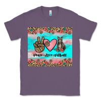 Lavender peace love pitbull Classic Tee - JahusDesignShop