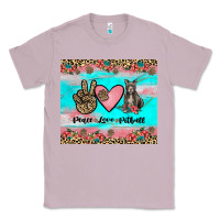 Lilac peace love pitbull Classic Tee - JahusDesignShop