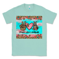 Seafoam peace love pitbull Classic Tee - JahusDesignShop