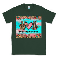Sports Green peace love pitbull Classic Tee - JahusDesignShop