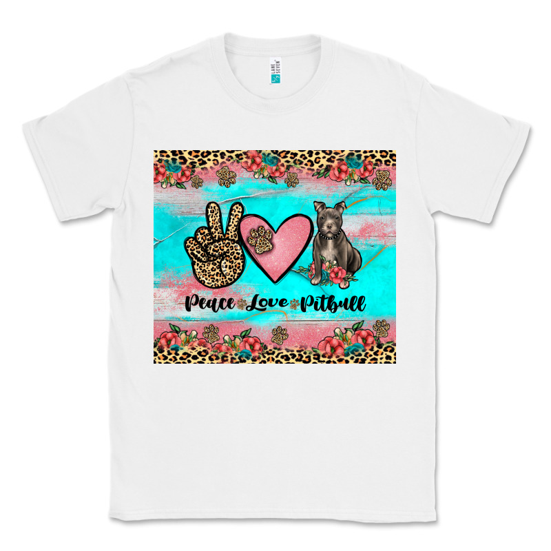 Peace Love Pitbull Classic Tee by JahusDesignShop | Teevron