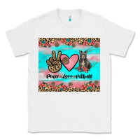 White peace love pitbull Classic Tee - JahusDesignShop