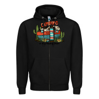 Black camping is my happy place Zipper Hoodie - JahusDesignShop