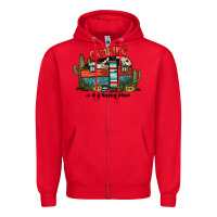 Red camping is my happy place Zipper Hoodie - JahusDesignShop