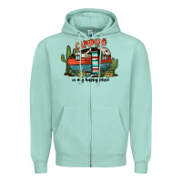 Seafoam camping is my happy place Zipper Hoodie - JahusDesignShop