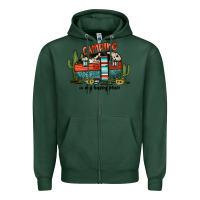 Sports Green camping is my happy place Zipper Hoodie - JahusDesignShop