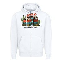 White camping is my happy place Zipper Hoodie - JahusDesignShop