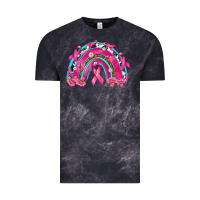 Cloud Black Breast Cancer Rainbow Vintage Tee - texasbilliewilder