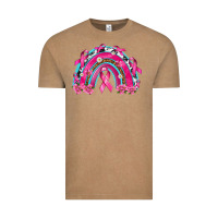 Vintage Coffee Breast Cancer Rainbow Vintage Tee - texasbilliewilder