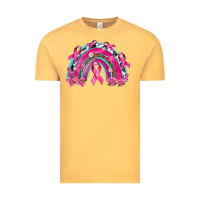 Vintage Mustard Breast Cancer Rainbow Vintage Tee - texasbilliewilder