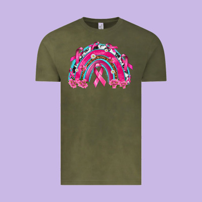 Breast Cancer Rainbow Vintage Tee Designed By Texasbilliewilder