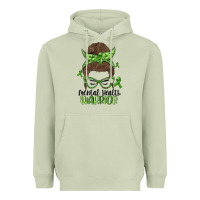 Matcha messy bun mental health warrior Heavyweight Hoodie - MaliasSmallBusiness