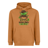 Meerkat messy bun mental health warrior Heavyweight Hoodie - MaliasSmallBusiness