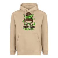Mushroom messy bun mental health warrior Heavyweight Hoodie - MaliasSmallBusiness