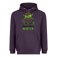 Plum messy bun mental health warrior Heavyweight Hoodie - MaliasSmallBusiness