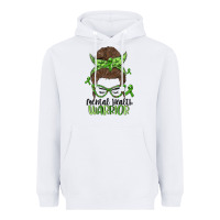 White messy bun mental health warrior Heavyweight Hoodie - MaliasSmallBusiness