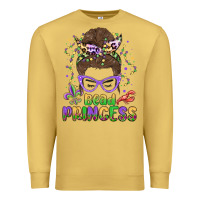 Antique Gold bead princess messy bun mardi gras Premium Sweatshirt - MaliasSmallBusiness