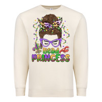 Sandshell bead princess messy bun mardi gras Premium Sweatshirt - MaliasSmallBusiness