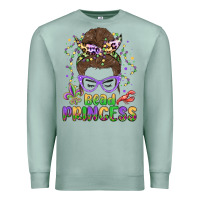 Seafoam bead princess messy bun mardi gras Premium Sweatshirt - MaliasSmallBusiness