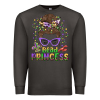 Smoke bead princess messy bun mardi gras Premium Sweatshirt - MaliasSmallBusiness
