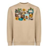 Mushroom bull skull coffee cups Heavyweight Sweatshirt - Zillion Design Studio