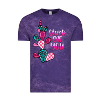 Cloud Purple stuck on you cactus Vintage Tee - BarkalooDesign
