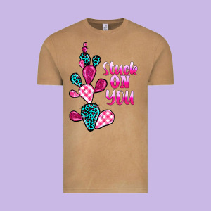 Stuck On You Cactus Vintage Tee Designed By Barkaloodesign