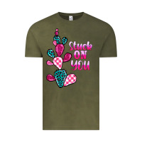 Vintage Olive stuck on you cactus Vintage Tee - BarkalooDesign