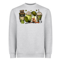 Heather Grey army coffee cups Heavyweight Sweatshirt - Zillion Design Studio