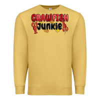 Antique Gold crawfish junkie Premium Sweatshirt - MaliasSmallBusiness
