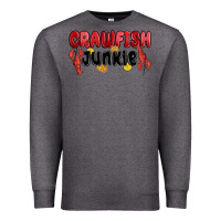 Charcoal Heather crawfish junkie Premium Sweatshirt - MaliasSmallBusiness